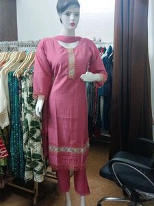 Art Silk Kurti Pant Dupatta Set