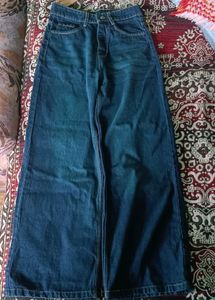 Wide Leg Jeans (Vintage Green Colour) Length-100cm