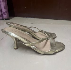 Gold Aldo Heels And Everqupid Red Stilettos