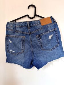 Distressed Denim Shorts