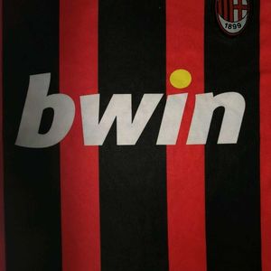 AC Milan Long Sleeve Jersey Size M Embroidery