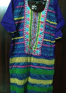 EMBROIDERED &amp; lace Design kurta dupatta