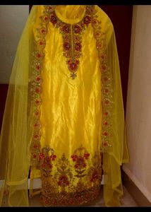 Designer Beautiful Haldi Function Garara