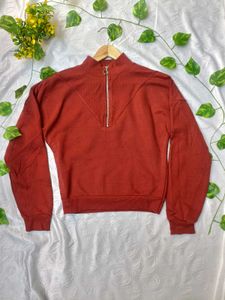Primark Red Zip-up Pullover