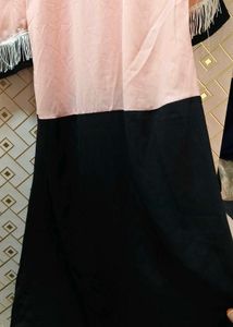 Burkha Pink And Black Clour