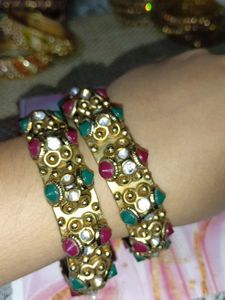 Green &amp; Mehroon Bangles