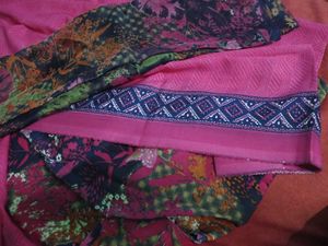 Floral Colourful Crepe Dress Material