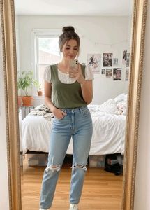 Olive Green Top