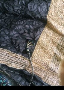 Elegant Black &amp; Gold Embellished Kurti