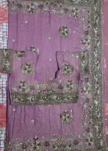 Saree With Stitched Blouse