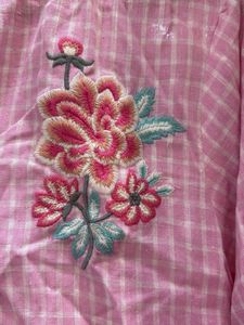 Pink Embroidered Kurta