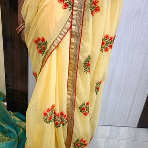 Elegant Yellow Saree