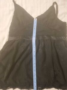 Y2k Black Spaghetti Top