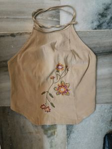 Backless Khaki Top
