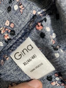 GINA XL navy blue shirt top for women