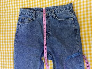 Korean Stretchy Blue Denim Jeans Waist 28-29