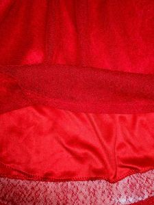 Red Sleeveless top.