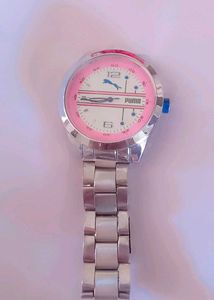 Puma Pink & Silver Watch