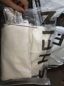 SHEIN SKORTS : textured side rushed asymmetrical h