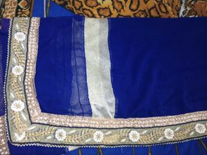 Heavy Embroidery Work Saree