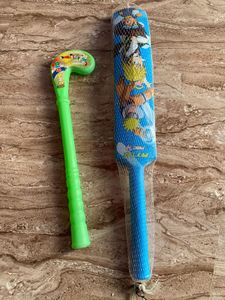 Kids' Sports Set: Hockey Stick & Cricket Bat