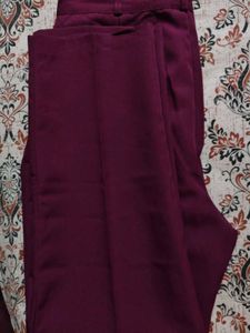 Magenta Straight Fit Trousers