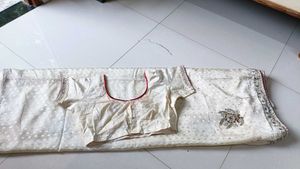 Off White Party Wear Saree 🎀