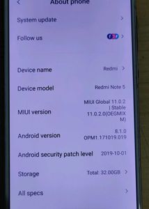 Working Redmi note 5