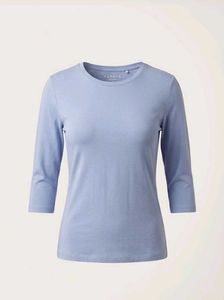 Casual Blue 3/4 Sleeve Top