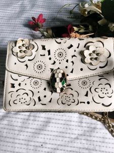 Floral Cutout Crossbody Bag