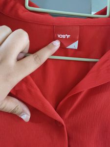 109 F Red Casual/Formal Blouse