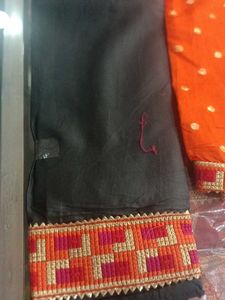 Black &amp; Orange Unstitched Suit