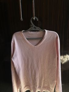 Pink V-Neck Sweater
