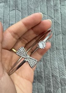 Bow &amp; Stone Silver Bracelet