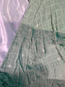 Mint Green Checked Fabric