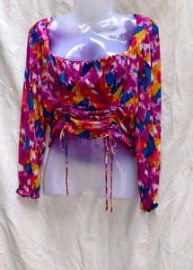 Colorful Floral Print Top