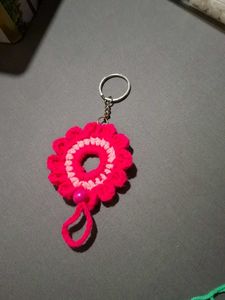 Crochet Flower Keychain