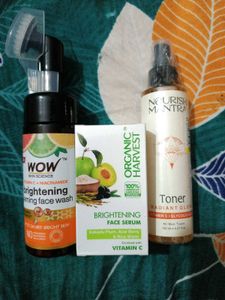 Pack Of 3, Face Wash, Serum, Toner