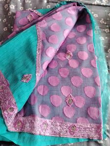 Sequin Pallu Saree