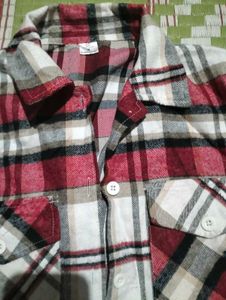 Unisex Plaid Flannel Shirt Winter Jacket Type