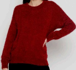 Korean Furr Long Sweater With Free Gift 🎁