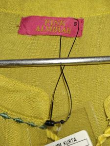 Mustard Yellow Embroidered Empire Dress