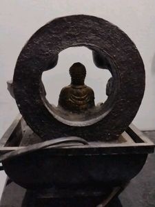 Buddha Statue With Light And Water Fountain