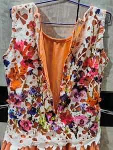 Peach Flared Dress🧡