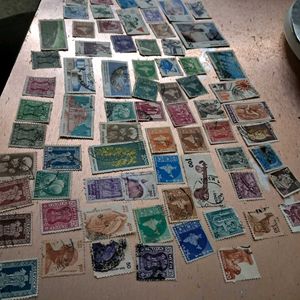 70 Vintage Indian Stamp Collection