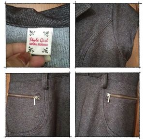 high quality imported denim short  midi dress