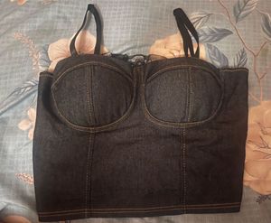 Denim Bustier Top