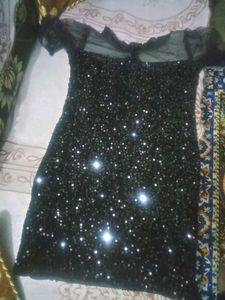 Black Sequined Dress