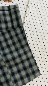 black green check A- line skirt size-S 28 waist