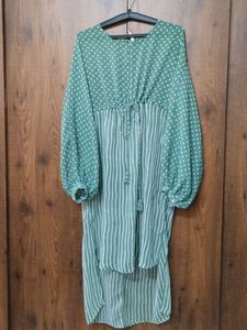 Women Sea Green High Low Dress